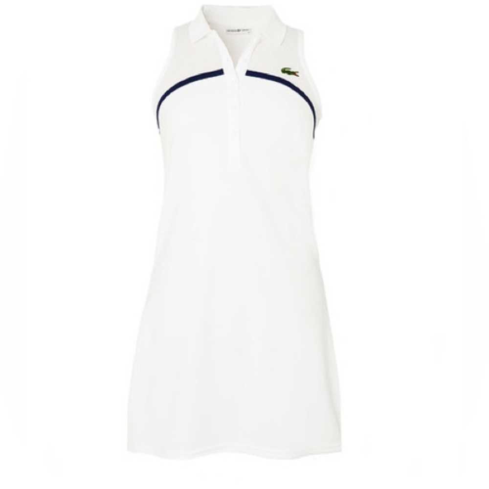 NWT Lacoste Tennis Dress White Size 32 Roland Garros